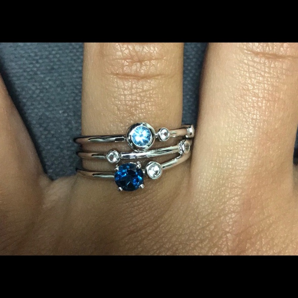 Helzberg Diamonds Sapphire Orbit Stack Ring Set